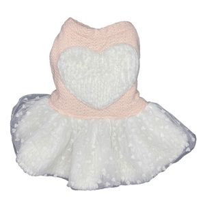 Adorable fluffy dog dress with an attached tutu!!!